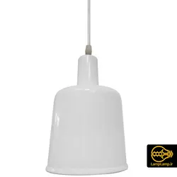 چراغ آویز کاسه ای دکوراتیو بدنه سفید