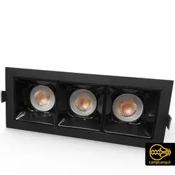 چراغ هالوژن سقفی سه تایی توکار SH-6203 شعاع