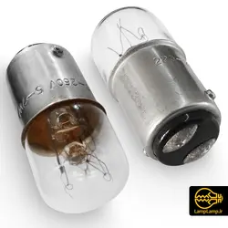 لامپ رشته ای پایه Ba15d دو کنتاکت 220 ولت 7 وات