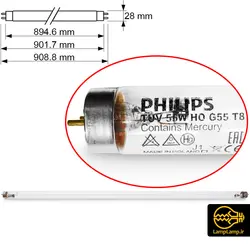 لامپ یو وی سی 55 وات طول 90 سانتیمتر فیلیپس لهستان
