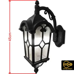 چراغ دیواری باغی حیاطی آلومینیومی روشا