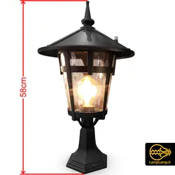 چراغ سردری فلزی ضد زنگ آبنوس