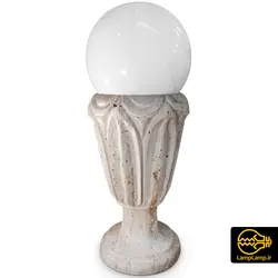 پایه چراغ باغی سنگی مدل توپی