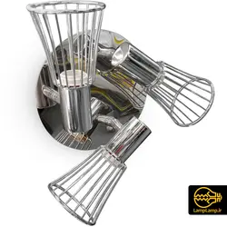 چراغ سقفی سه شعله E27 استیل