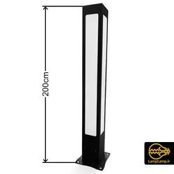 چراغ چمنی مکعبی ارتفاع 2 متر مدل راشل