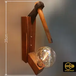 چراغ دیوارکوب چوبی مدل تبر