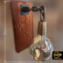 چراغ دیواری مدل چوب و زنجیر