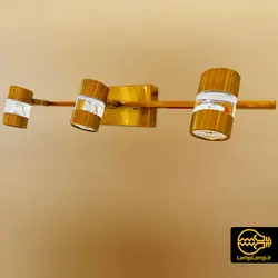 چراغ دیواری چهار شعله LED طلایی رنگ