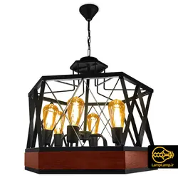 چراغ آویز سقفی مدل آکاردئونی 6 شعله سایز متوسط