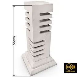 چراغ چمنی سنگی ارتفاع 55 سانتیمتر مدل آسا