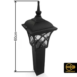 چراغ باغی فلزی سایز متوسط ارتفاع 60 سانتیمتر