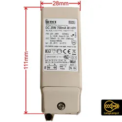 درایور ال ای دی 25 وات 700 میلی آمپر TCI ایتالیا