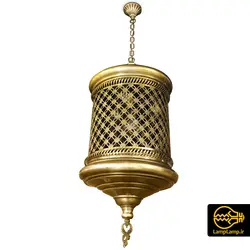 لوستر مراکشی طلایی تک شعله طرح سنتی