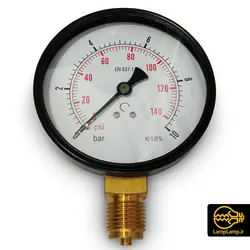گیج فشار سنج 10 بار صفحه 10 خشک