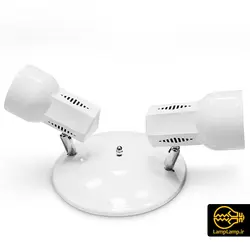 پایه چراغ سقفی دو شعله فلزی سایز E27