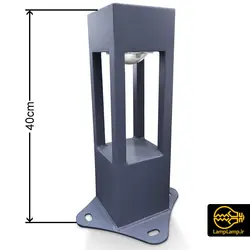 چراغ چمنی ال ای دی فلزی ارتفاع 40 سانتیمتر