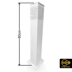 چراغ چمنی باغی و باغچه ای مکعبی سفید