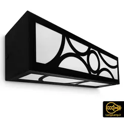 چراغ دیواری مکعب مستطیل رو کار فلزی