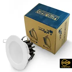 چراغ پنلی توکار گرد ال ای دی 9 وات آریا ترانور