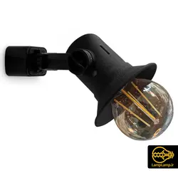 چراغ ریلی با سرپیچ E27 بدنه مشکی و سفید