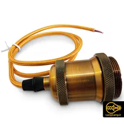 سرپیچ لامپ ادیسونی فیلامنتی E27 فلزی طلایی