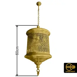 چراغ آویز مراکشی مدل فانوسی تک شعله سایز برزگ