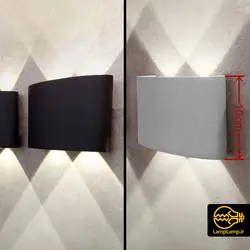 چراغ ال ای دی دکوراتیو دیواری دو طرفه لنز دار