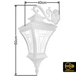چراغ دیواری باغی محوطه ای بدنه فلزی دایکست
