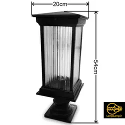 چراغ سردری حیاطی فلزی سایز متوسط پاریس