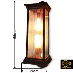 چراغ دکوراتیو دیواری حیاطی فلزی ارتفاع ۶۵ مدل پاریس