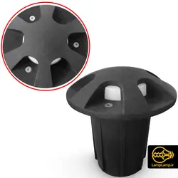 چرغ دفنی ضد آب IP65 پایه GU10 شش طرفه زمرد نور