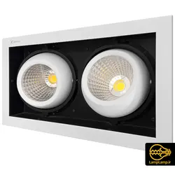 چراغ سقفی توکار دوتایی 60 وات چشمی گلنور