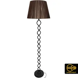 آباژور ایستاده پایه فلزی مارپیچی کنار سالنی