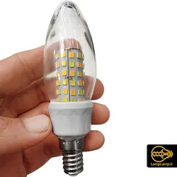 لامپ لوستری شمعی بلالی 6 وات E14 آریا ترانور