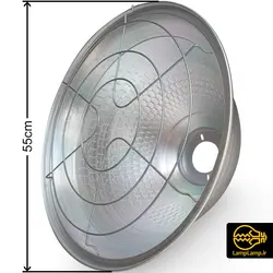 کاسه چراغ آویز سوله ای آلومینیومی 55×35 سانتیمتر