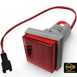 چراغ سیگنال دیجیتال ولت آمپر فرکانس متر مربع قرمز