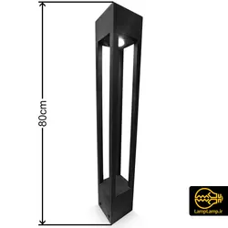 چراغ چمنی مکعبی چهار طرفه ارتفاع 80 سانتیمتر کاترین