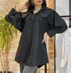 شومیز مانتویی آستین پیلی