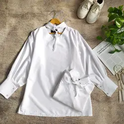 شومیز مانتویی یقه دار