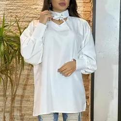 شومیز مانتویی یقه دار