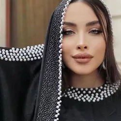 شال حاشیه جواهر دوزی مزونی