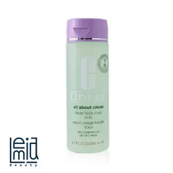 صابون مایع صورت پوست خشک و مختلط کلینیک مدل All About Clean حجم 200ml