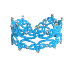 دستبند نیمه پهن با مروارید و منجوق کد: J02