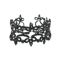 دستبند نیمه پهن با مروارید و منجوق کد: J02