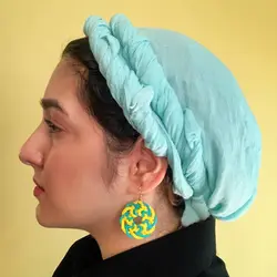 نیم ست گوشواره و گردنبند گرد تودرتو پیچ پیچی کد: U01