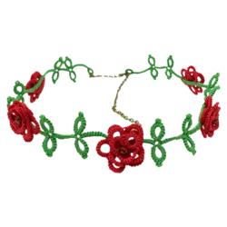 ست زیورآلات دست ساز طرح گل رز : Z06