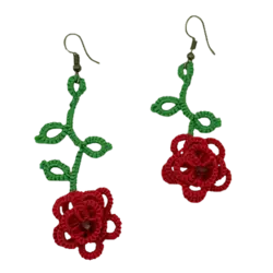 ست زیورآلات دست ساز طرح گل رز : Z06