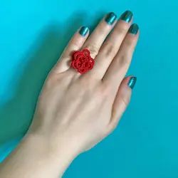 ست زیورآلات دست ساز طرح گل رز : Z06