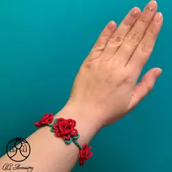 ست زیورآلات دست ساز طرح گل رز : Z06