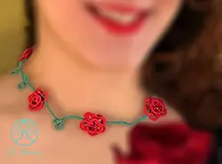 ست زیورآلات دست ساز طرح گل رز : Z06